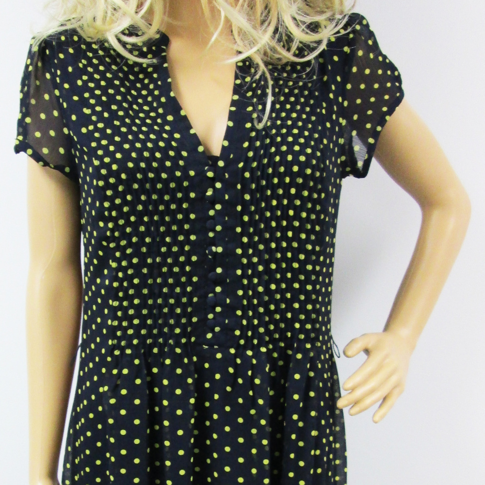 Polka Dot Dress Silk Crepe Georgette